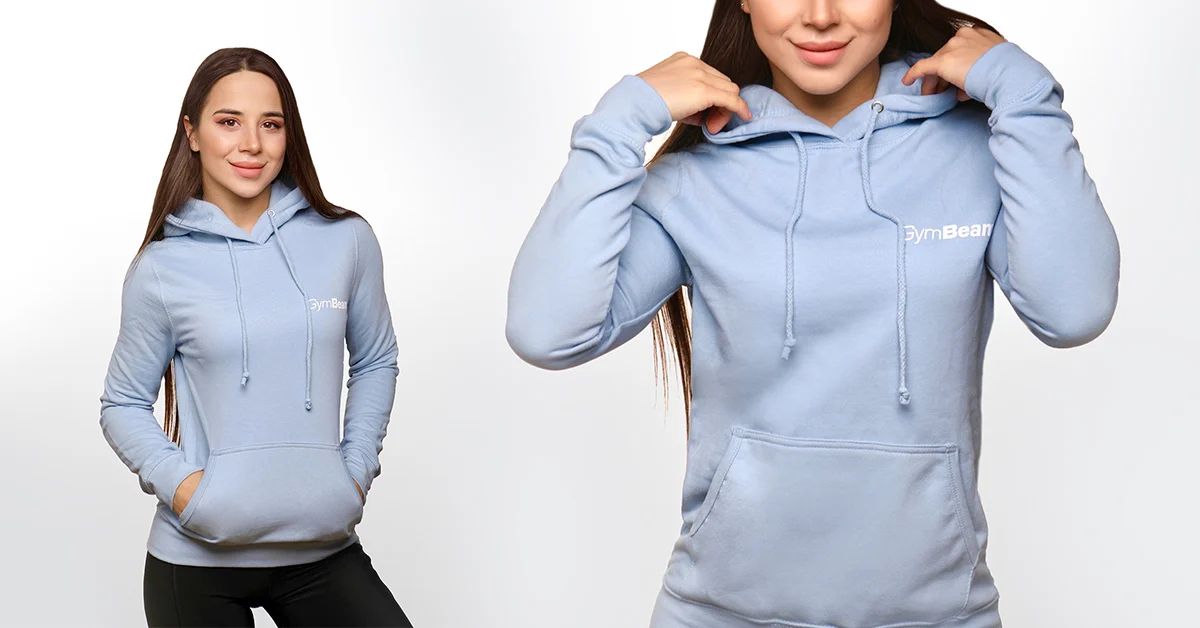 PRO Hoodie kék női pulóver - (XS) - GymBeam