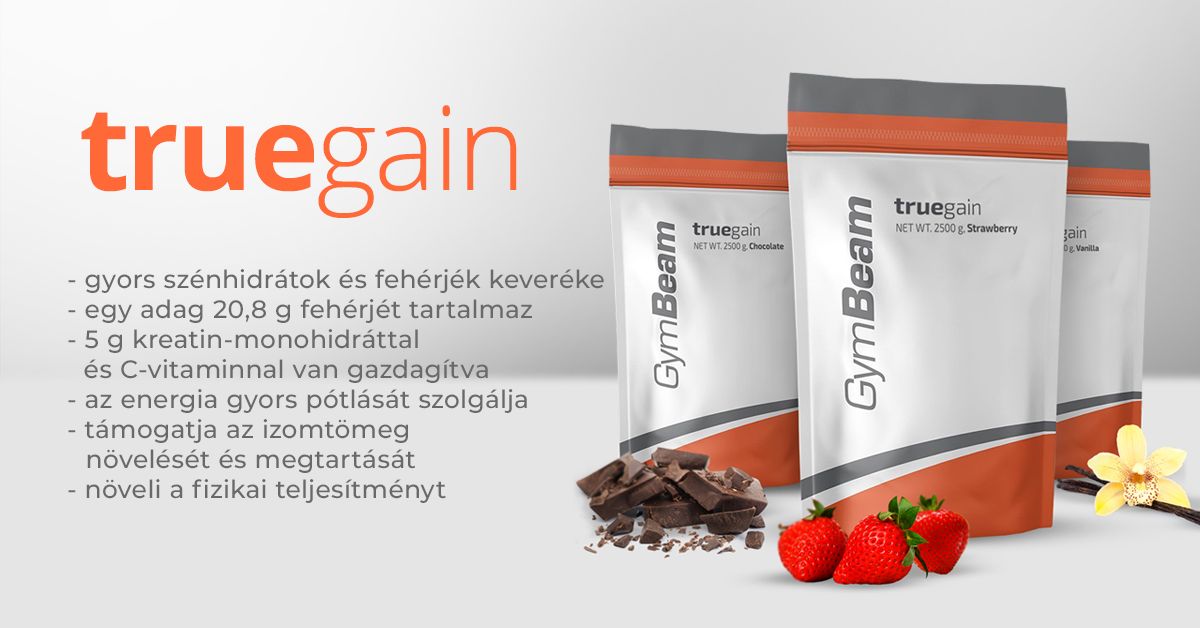 True Gain tömegnövelő - 2500 g - vanília - GymBeam