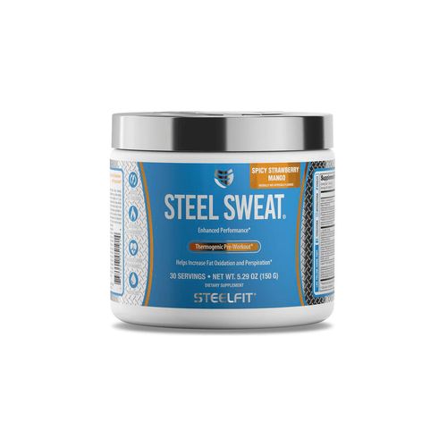 Steel Sweat zsírégető italpor kardió edzéshez - 150 g - eper mangó - SteelFit - 