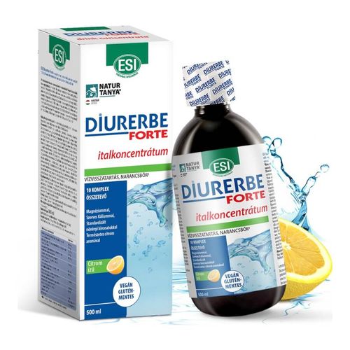 Diurerbe Forte italkoncentrátum, Vízvisszatartás és cellulit ellen - 500ml - citrom - ESI - 