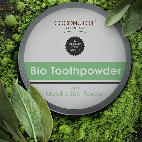 Bio Matcha Teás Fogpor - 40 ml - Coconutoil Cosmetics - 