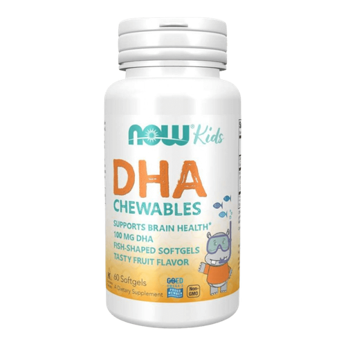 DHA 100 mg Kids Chewable - 60 rágókapszula - NOW Foods - 