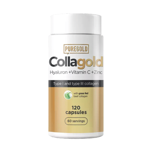 CollaGold - Marha és Hal kollagén hialuronsavval - 120 kapszula - PureGold - 