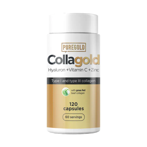CollaGold - Marha és Hal kollagén hialuronsavval - 120 kapszula - PureGold - 