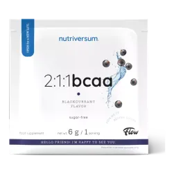 2:1:1 BCAA Sugar Free - 6 g - fekete ribizli - Nutriversum - 