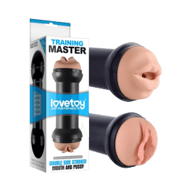 Training Master Double Side Stroker Pussy and Mouth Flesh - Lovetoy - 