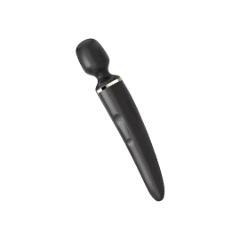 Satisfyer Wand-er Woman masszázs vibrátor (fekete) - az igazi kényeztetés