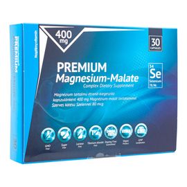 Prémium Magnézium-malát 400 mg szerves kötésű szelénnel 80 mcg - 