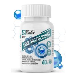Cink-biszglicinát - maximális mennyiségű aminosav kelát formájú - 60 tabletta - Natur Tanya