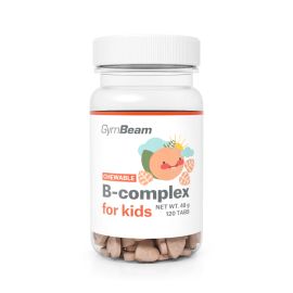 B-komplex rágótabletta gyerekeknek - sárgabarack - 120 rágótabletta - GymBeam - 