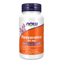Natural Resveratrol 50 mg - 60 vegán kapszula - NOW Foods - 