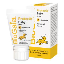 BioGaia Protectis Baby + D-vitamin, étrend-kiegészítő csepp, 0 éves kortól