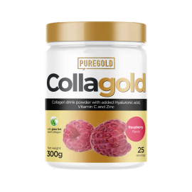 CollaGold Marha és Hal kollagén italpor hialuronsavval - Raspberry - 300g - PureGold - 