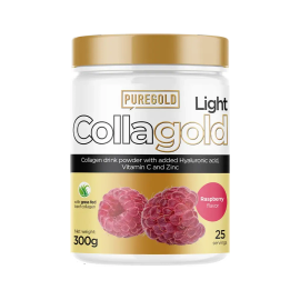 CollaGold Marha és Hal kollagén italpor hialuronsavval - Light Raspberry - 300g - PureGold - 