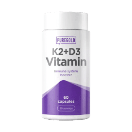 K2+D3 Vitamin csont- és immunrendszer védő kapszula - 60 kapszula - PureGold - 