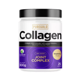 Collagen Marha + Joint Complex kollagén italpor - Málna - 300g - PureGold - 