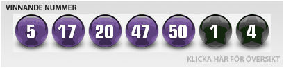 Euro Lotto Resultater for Tirsdag 13 August 2013
