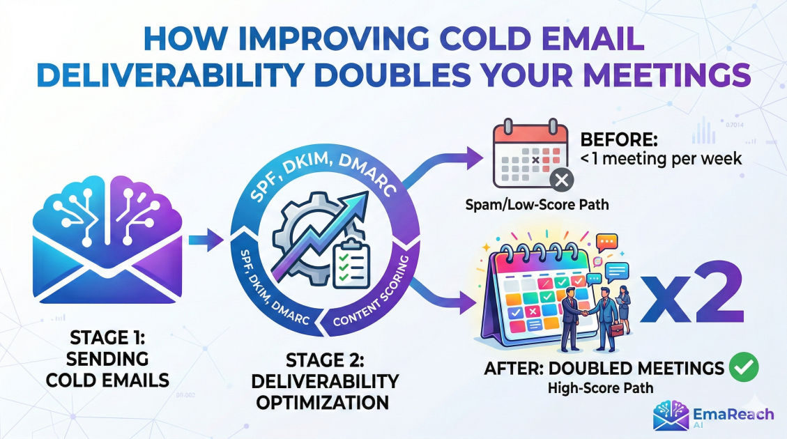 How Improving Cold Email Deliverability Doubles Your Meetings