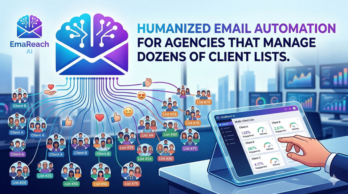 Humanized Email Automation for Agencies That Manage Dozens of Client Lists