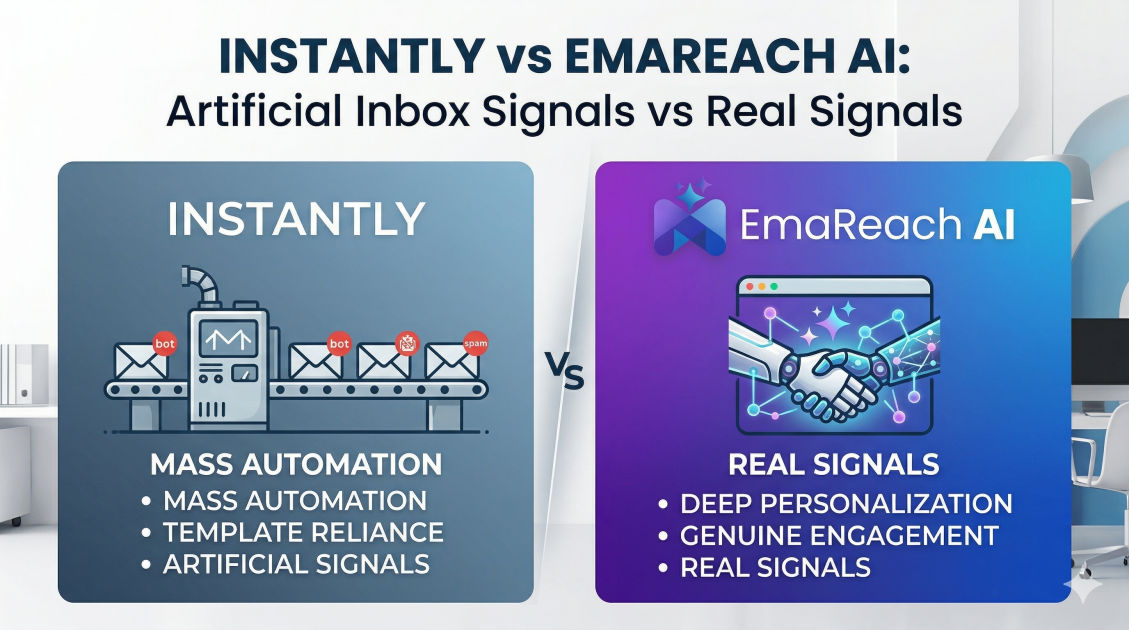 Instantly vs Emareach: Artificial Inbox Signals vs Real Signals