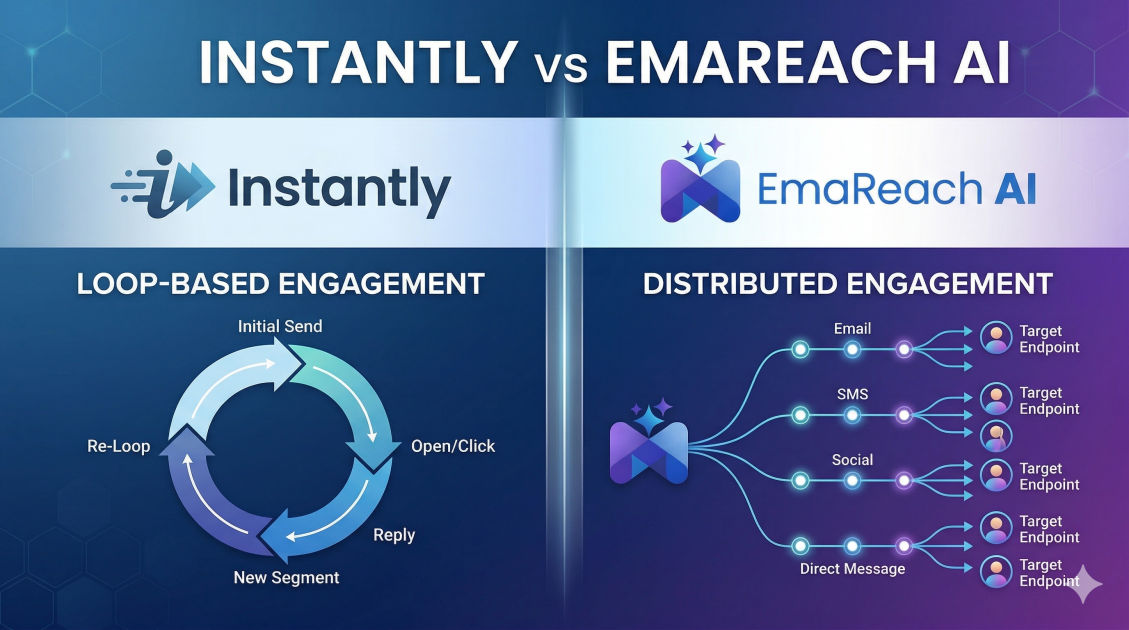 Instantly vs Emareach: Loop-Based Engagement vs Distributed Engagement