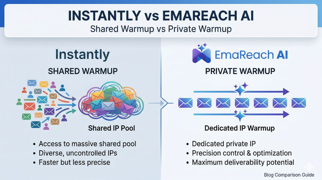 Instantly vs Emareach: Shared Warmup vs Private Warmup