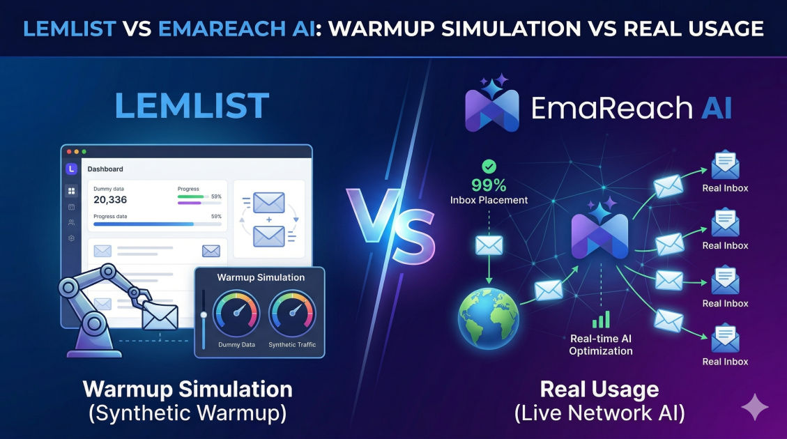 Lemlist vs Emareach: Warmup Simulation vs Real Usage
