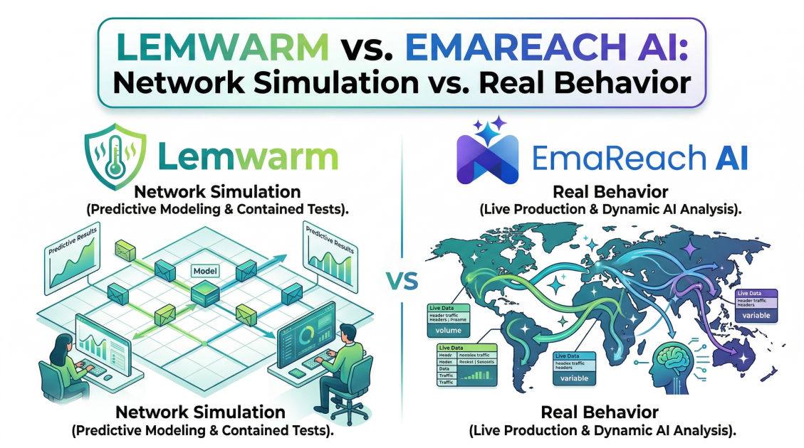 Lemwarm vs Emareach: Network Simulation vs Real Behavior