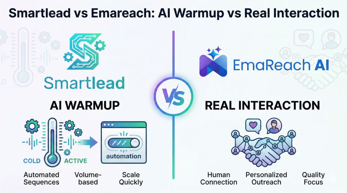 Smartlead vs Emareach: AI Warmup vs Real Interaction