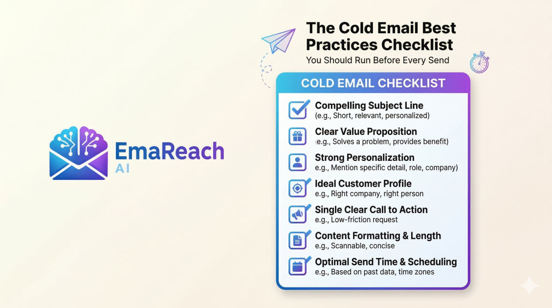The Cold Email Best Practices Checklist You Should Run Before Every Send