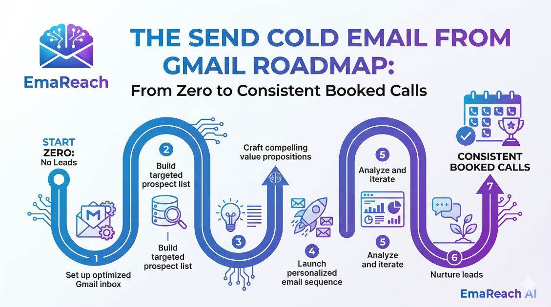 The Send Cold Email from Gmail Roadmap from Zero to Consistent Booked Calls