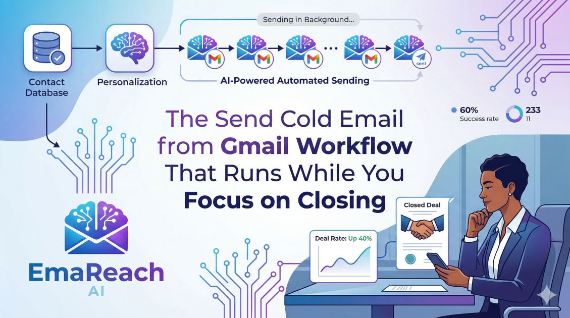 The Send Cold Email from Gmail Workflow That Runs While You Focus on Closing