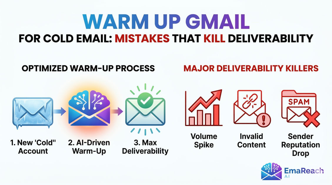 Warm Up Gmail for Cold Email: Mistakes That Kill Deliverability