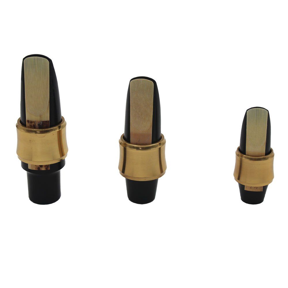 EM Ring Ligature with Cap for Hard Rubber Saxophone Mouthpiece Gold