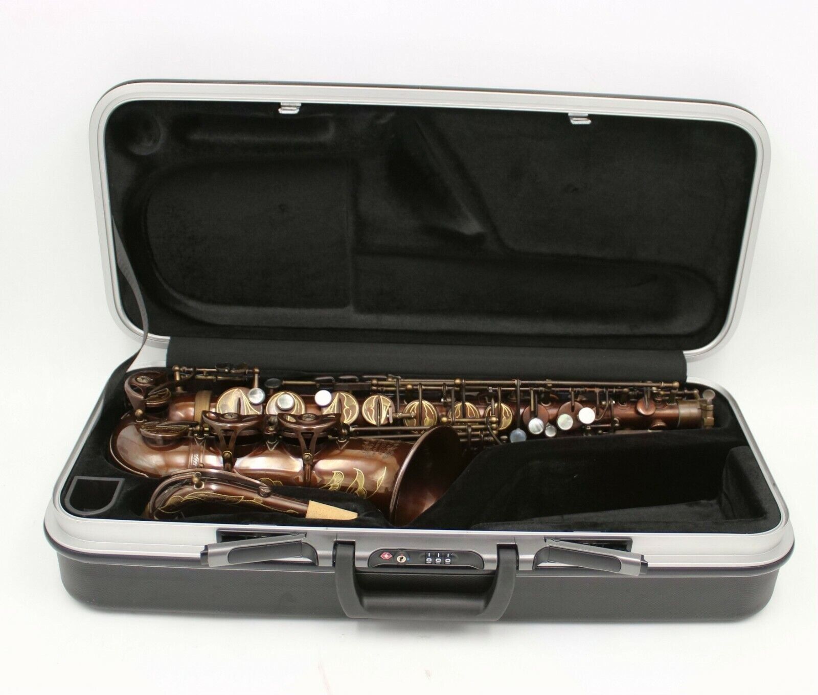 Brand new light weight Reinforced ABS Alto Saxophone Case in black