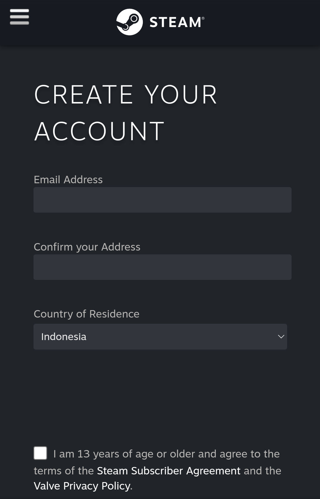Cara Membuat Akun Steam Dengan Mudah Kunjungi Halaman Registrasi steam