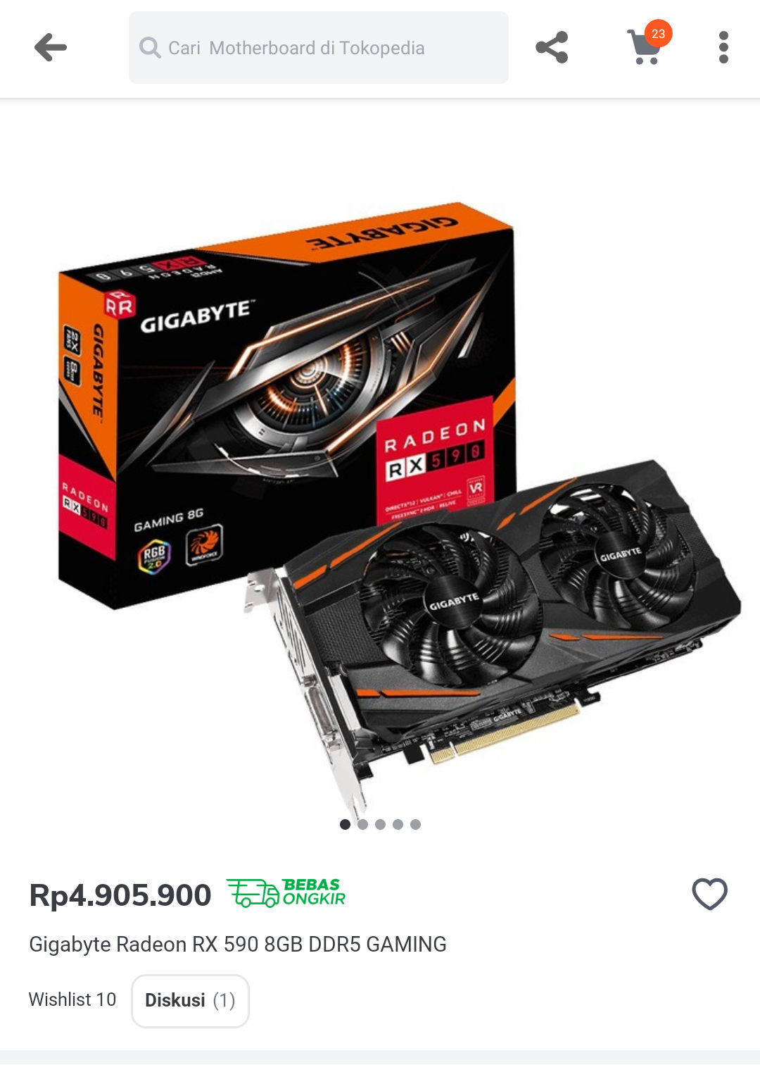 5 Daftar Vga Card Terbaik Dengan Harga 6 jutaan kebawah Amd-a Radeon Rx 590