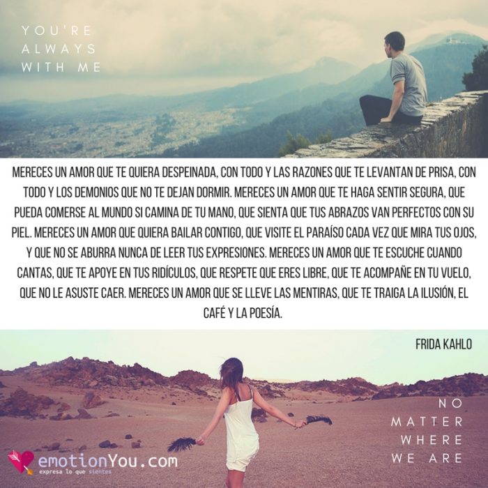 Mereces un amor que te quiera despeinada