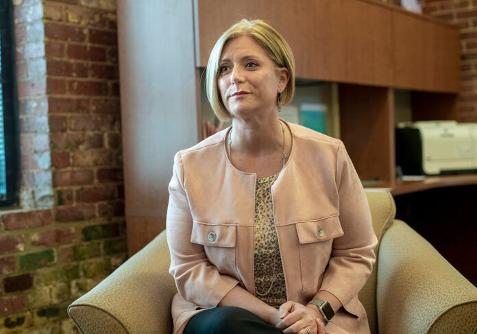 NEEDED ALTERNATIVE: Cortney Nicolato, CEO and president of United Way of Rhode Island, says 401Gives Day on April 1, designed to offer individuals the opportunity to donate about 375 nonprofits in the state, will give organizations a needed alternative to receive funds in the wake of the COVID-19 pandemic. / PBN PHOTO/MICHAEL SALERNO NEEDED ALTERNATIVE: Cortney Nicolato, CEO and president of United Way of Rhode Island, says 401Gives Day on April 1, designed to offer individuals the opportunity to donate about 375 nonprofits in the state, will give organizations a needed alternative to receive funds in the wake of the COVID-19 pandemic. / PBN PHOTO/MICHAEL SALERNO