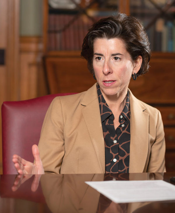 GOV. GINA M. RAIMONDO has announced the creation of a task force to strengthen the economic resilience of municipalities as they attempt to recover from the impacts of the COVID-19 pandemic. / PBN FILE PHOTO/MICHAEL SALERNO
