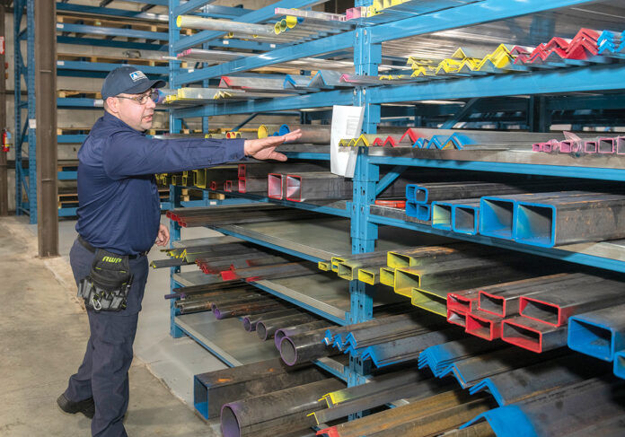 METAL CONVENIENCE: Rumen Dimitrov is the owner and manager of the first Metal Supermarkets store in Rhode Island. The store specializes in small-quantity metal distribution with no minimum order size and features more than 8,000 types of metal. / PBN PHOTO/MICHAEL SALERNO METAL CONVENIENCE: Rumen Dimitrov is the owner and manager of the first Metal Supermarkets store in Rhode Island. The store specializes in small-quantity metal distribution with no minimum order size and features more than 8,000 types of metal. / PBN PHOTO/MICHAEL SALERNO
