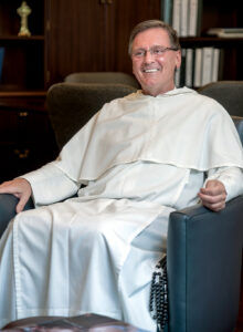FULL-FLEDGED FRIAR: The Rev. Kenneth R. Sicard earned a bachelor’s degree and an MBA from Providence College several years before becoming a Dominican friar, eventually returning to PC as an administrator. / PBN PHOTO/
MICHAEL SALERNO