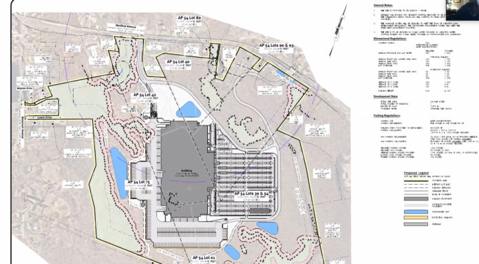 Screen-Shot-2021-02-16-at-6.30.11-PM A MASSIVE retail distribution center proposed for 2120 Hartford Ave., Johnston, has been approved by the town's planning board. / COURTESY JOHNSTON PLANNING BOARD