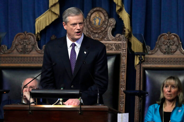 Robert DeLeo, Charlie Baker, Karen Spilka