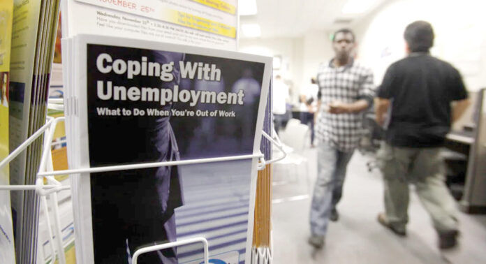 03edits THE RHODE ISLAND unemployment rate was 5.8% in August, an increase of 0.1 percentage points from July, but a decline from 12.6% in August 2020. / AP FILE PHOTO/PAUL SAKUMA
