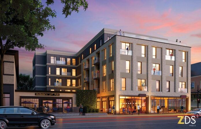 rendering-of-230-waterman-street-1 A PROPOSED WAYLAND SQUARE mixed-use residential project is favoring bicycles instead of parking spaces, but the Providence City Plan Commission still has questions about the plans. / COURTESY PROVIDENCE CITY PLAN COMMISSION