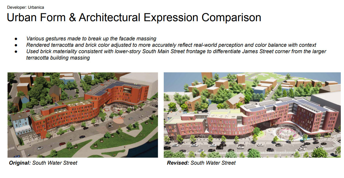 THREE DEVELOPMENT FIRMS are coming back before the I-195 Redevelopment District Commission on Wednesday, Jan. 19, 2022, with revised proposals for Parcel 2 on South Water Street in Providence. / COURTESY I-195 REDEVELOPMENT DISTRICT COMMISSION