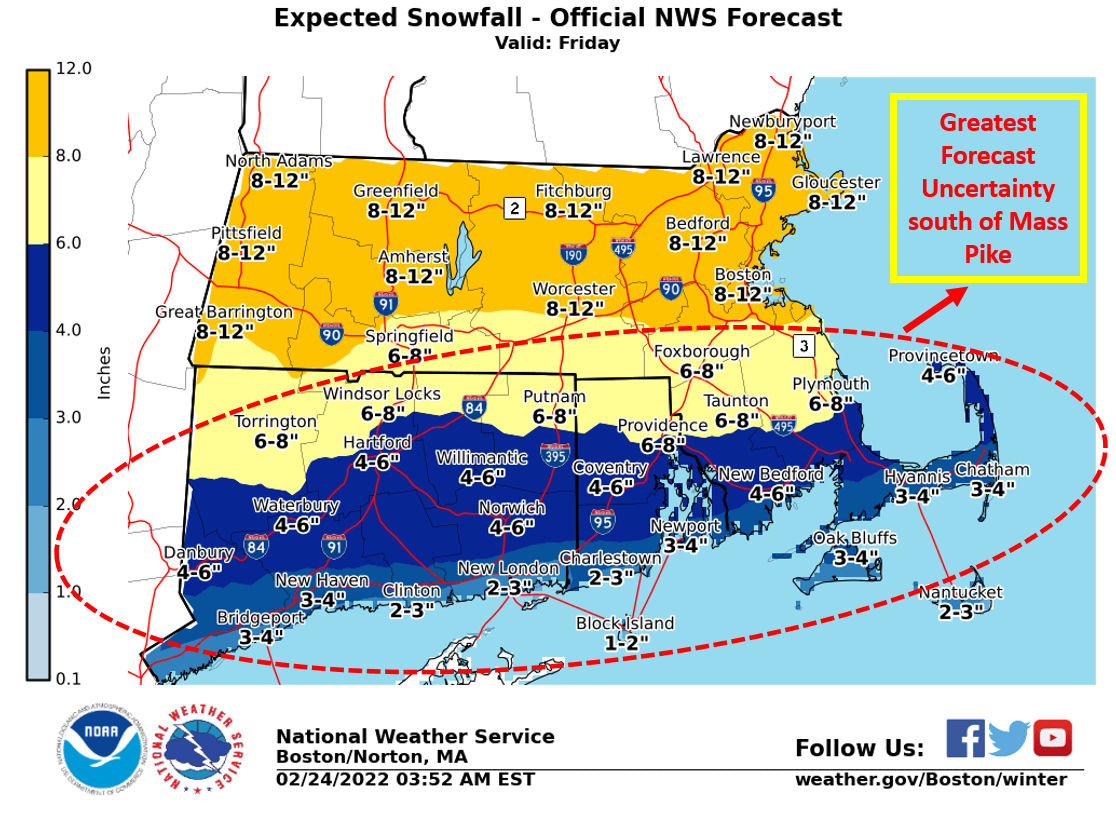 Winter storm warning Friday; parts of R.I. could see 8 inches of snow
