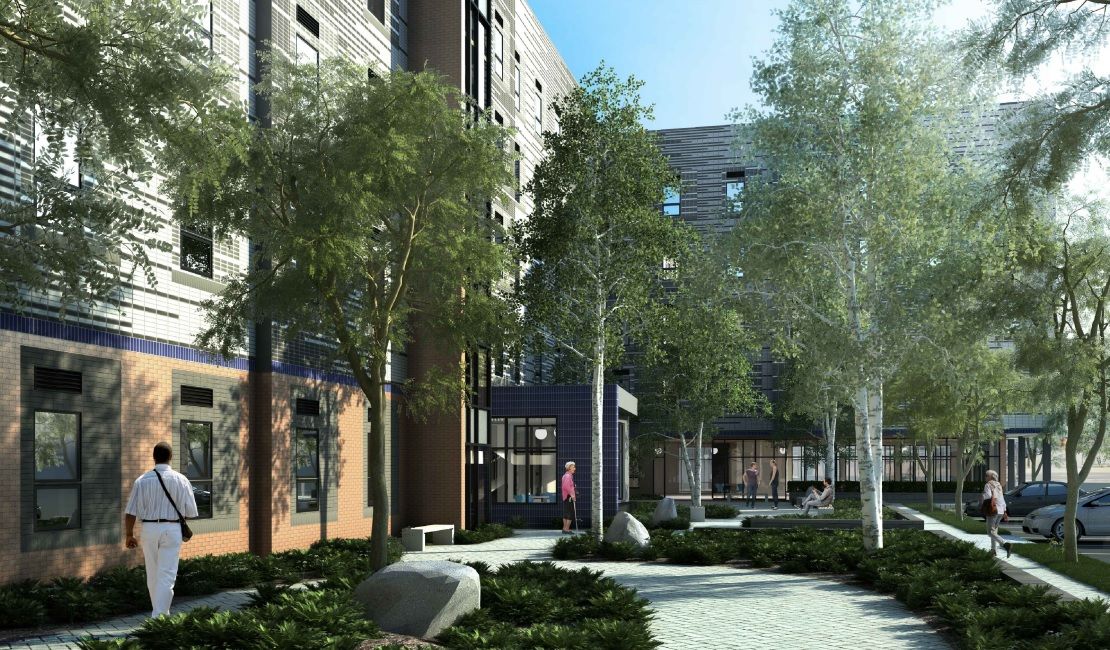 THE CITY PLAN COMMISSION voted 5-0 on April 19, 2022, to approve a preliminary plan submitted by the nonprofit homeless service provider Crossroads Rhode Island for a five-story, 176-unit affordable housing apartment building at 94 Summer St. / COURTESY PROVIDENCE CITY PLAN COMMISSION