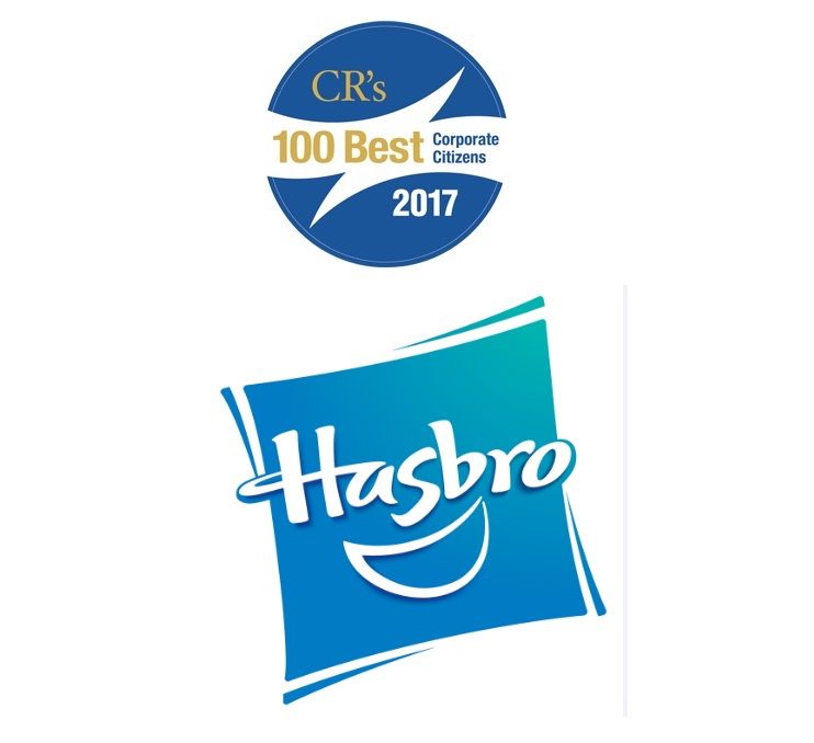 PAWTUCKET-BASED HASBRO topped Corporate Responsibility Magazine's 2017 list of the 100 Best Corporate Citizens.